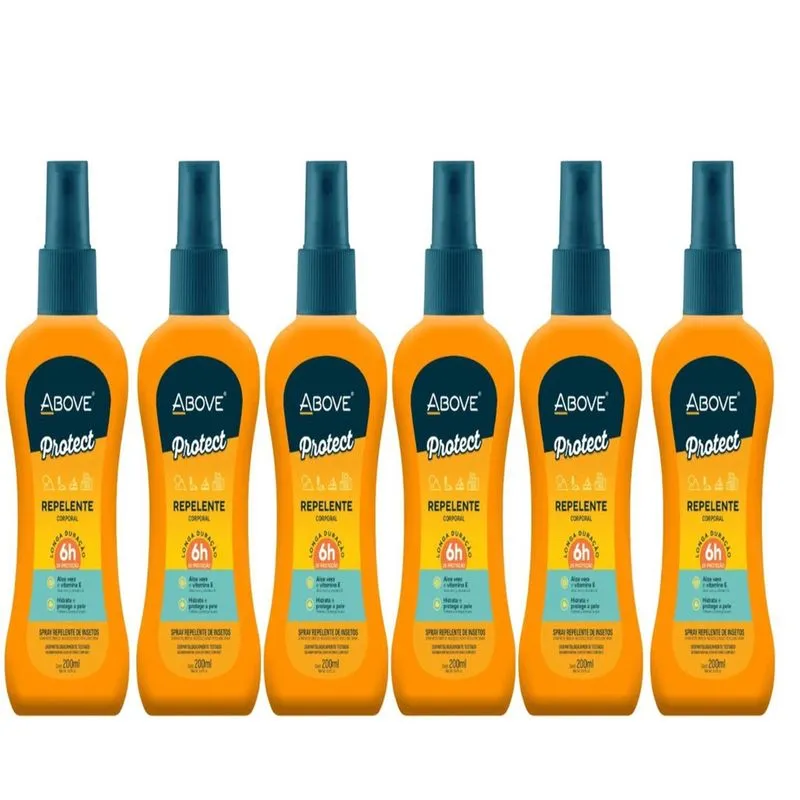 Kit 6 Repelente De Insetos Above 200Ml - Protect Spray