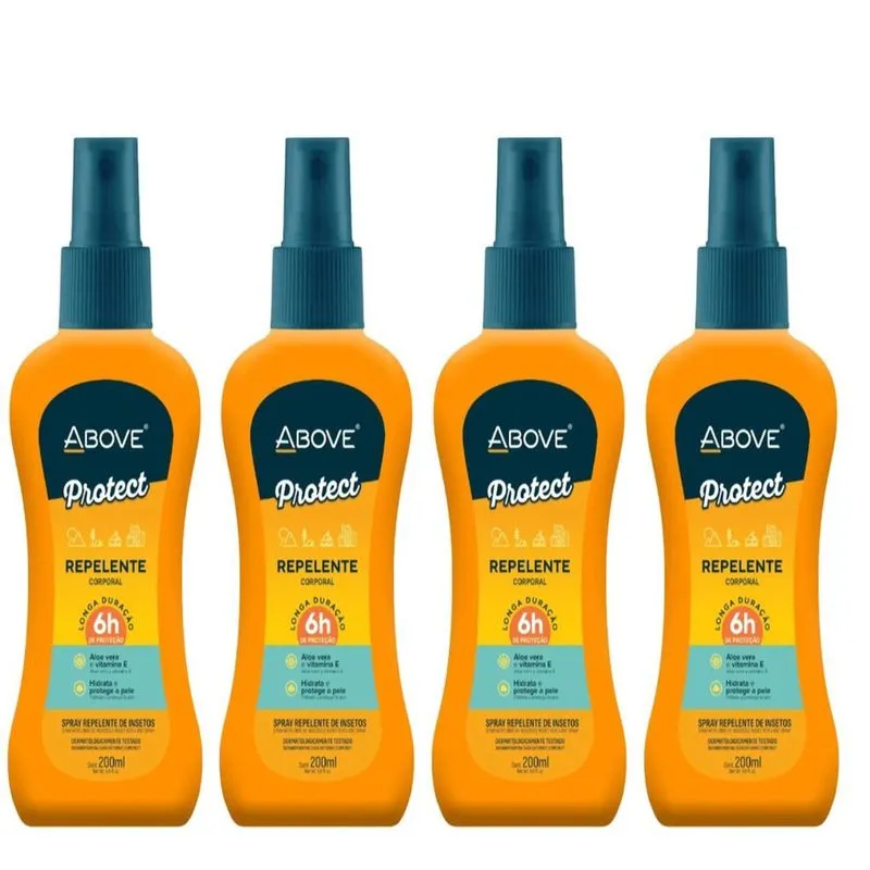 Kit 4 Repelente De Insetos Above 200Ml - Protect Spray