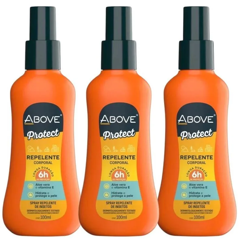 Kit 3 Repelente De Insetos Above Spray 100Ml