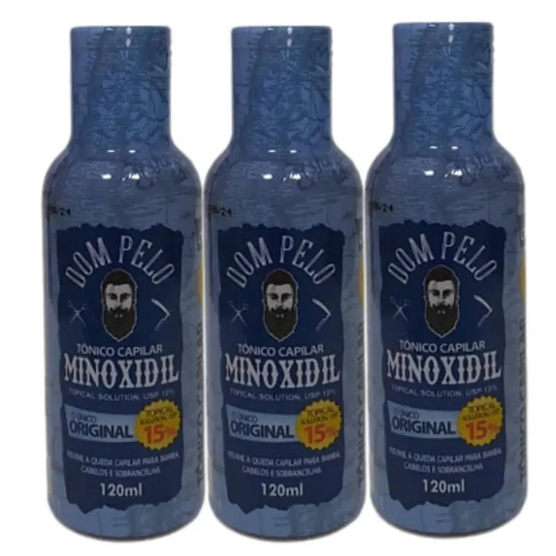Kit 3 Dom Pelo Tônico Cresce Barba E Crescimento Capilar