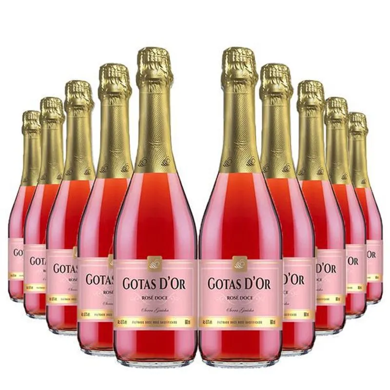 Kit 10 Gaseificado Sem Álcool Uva Rosé Garibaldi 660 Ml