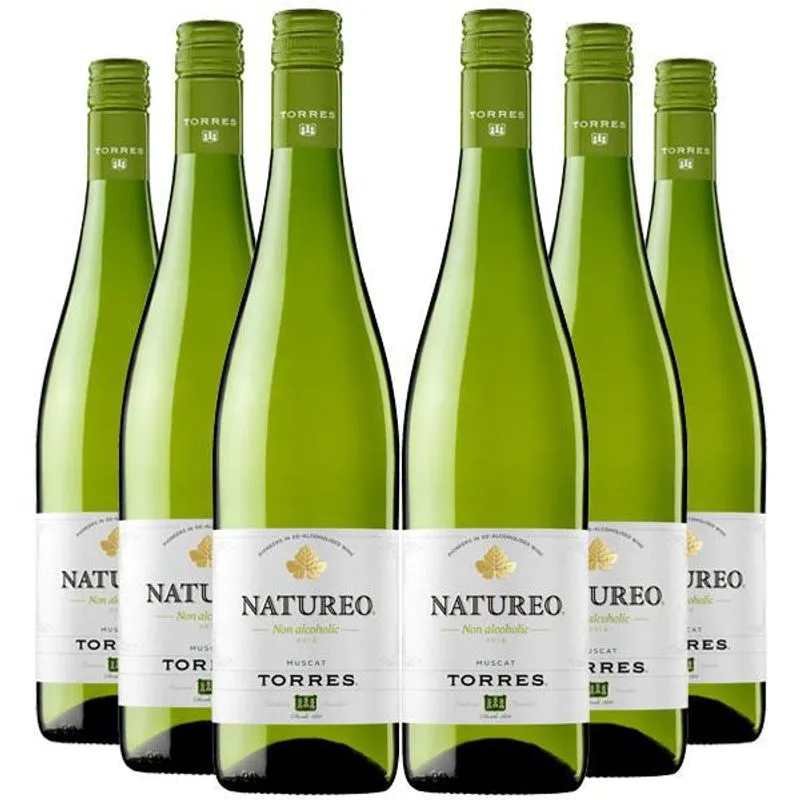 Kit 6 Un Vinho Sem Álcool Branco Natureo 750ml Espanha