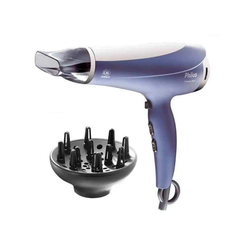 Secador de Cabelos Philco Chrome Blue PSC08AZE 2100W 110V