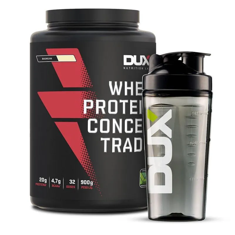 Whey Protein Concentrado Cookies 900G + Coqueteleira Dux