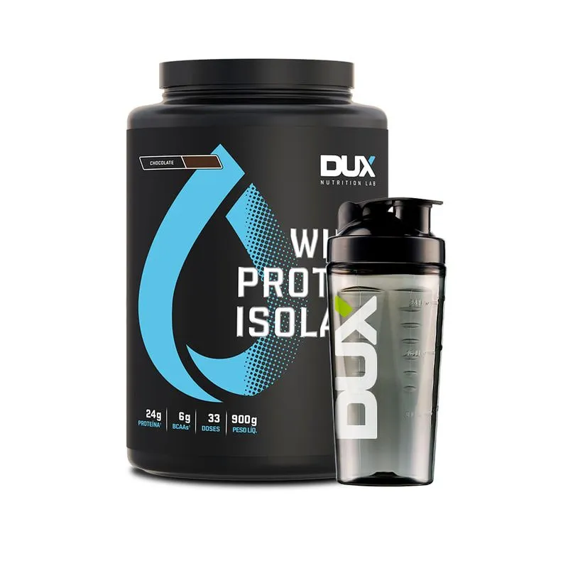 WHEY PROTEIN ISOLADO 900G + COQUETELEIRA Chocolate 900g + Coqueteleira