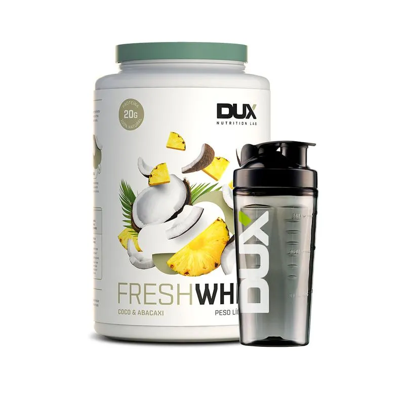 FRESHWHEY™ 900G + COQUETELEIRA Abacaxi e Coco 900g + Coqueteleira