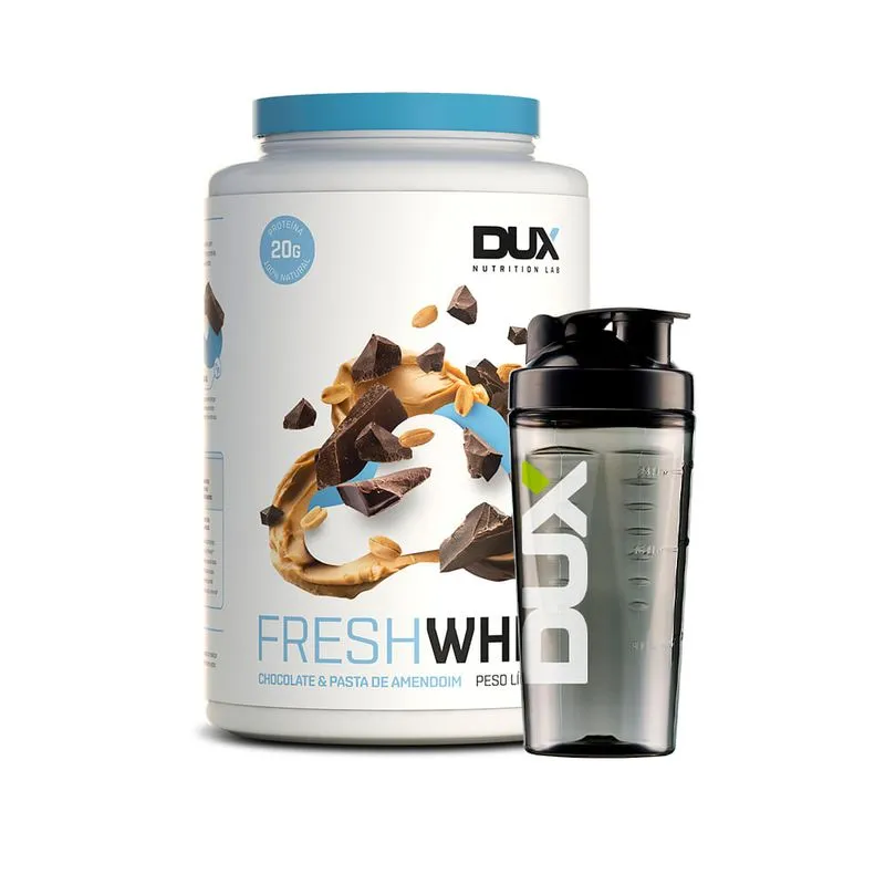 FRESHWHEY™ 900G + COQUETELEIRA Chocolate e Pasta de Amendoim 900g + Coqueteleira