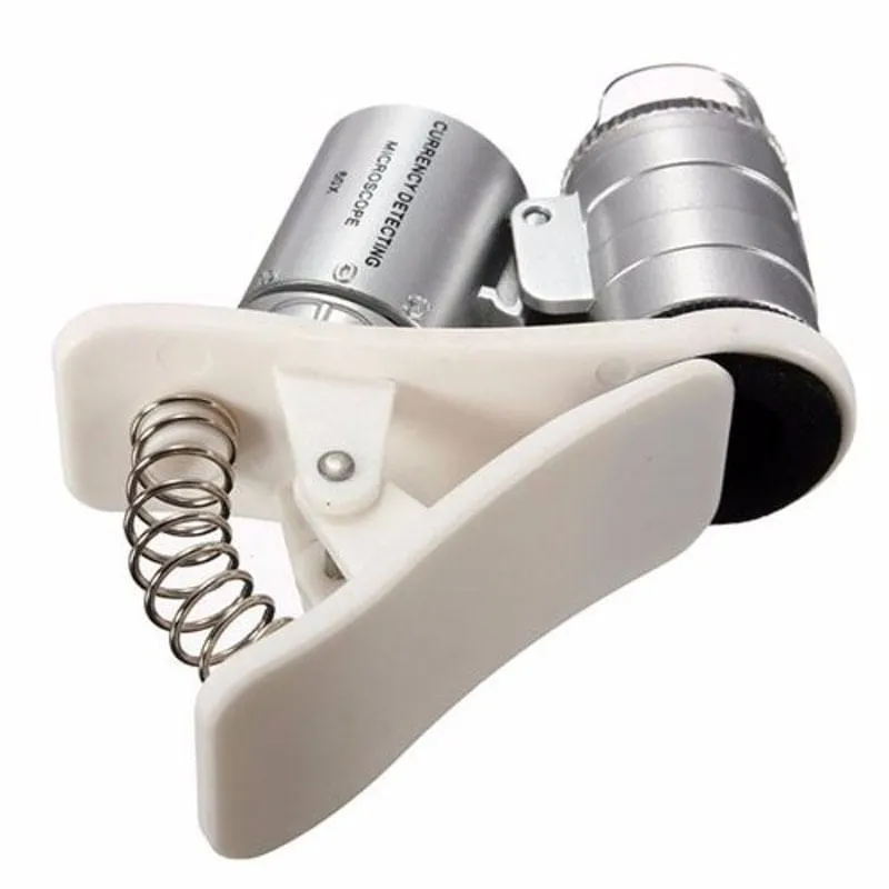 Mini microscópio mini lupa conta fio 60x para celular