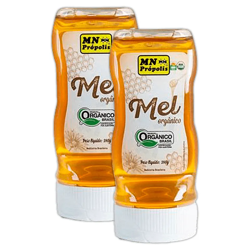 Kit 2x: Mel Puro Orgânico Bisnaga Mn Food 280g