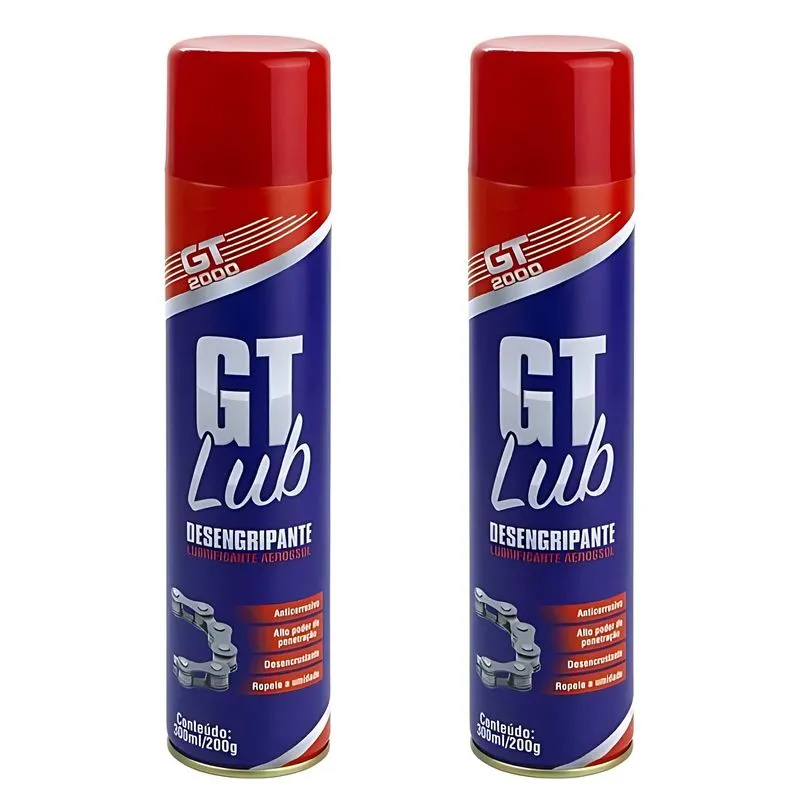 Kit 2 Desengripante Spray Gt2000 300ml - Lubrificante