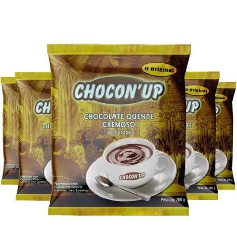 Chocolate Quente Cremoso Chocon Up Kit 05 Pacotes 200 Gr.