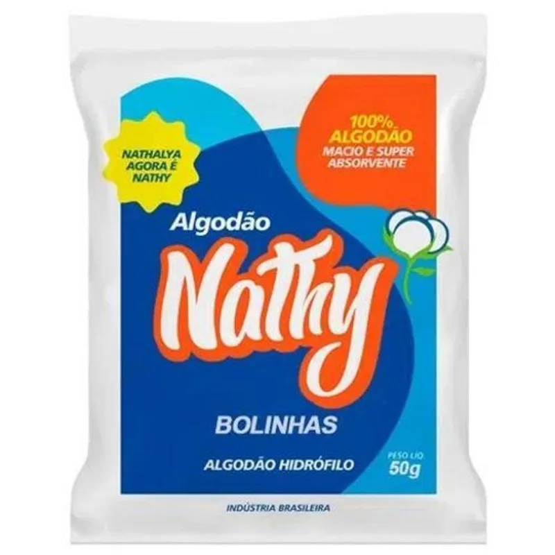 Algodão Hidrófilo Bola 50g Manicure E Hospitalar Puro Macio