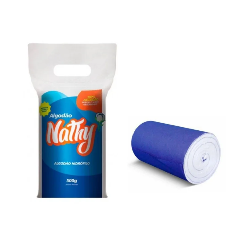 Algodão Hidrófilo Em Rolo Macio E Absorvente 500g Nathy Mani