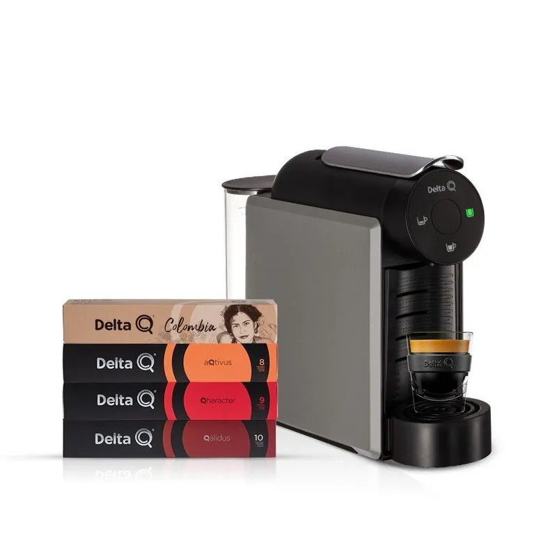 Cafeteira Miniqool Cinza 127v + Kit 40 Cápsulas