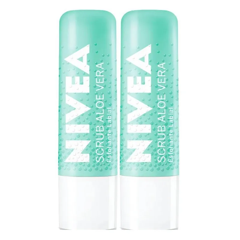Kit 2 Esfoliantes Labiais Nivea Scrub Aloe Vera 4,8g