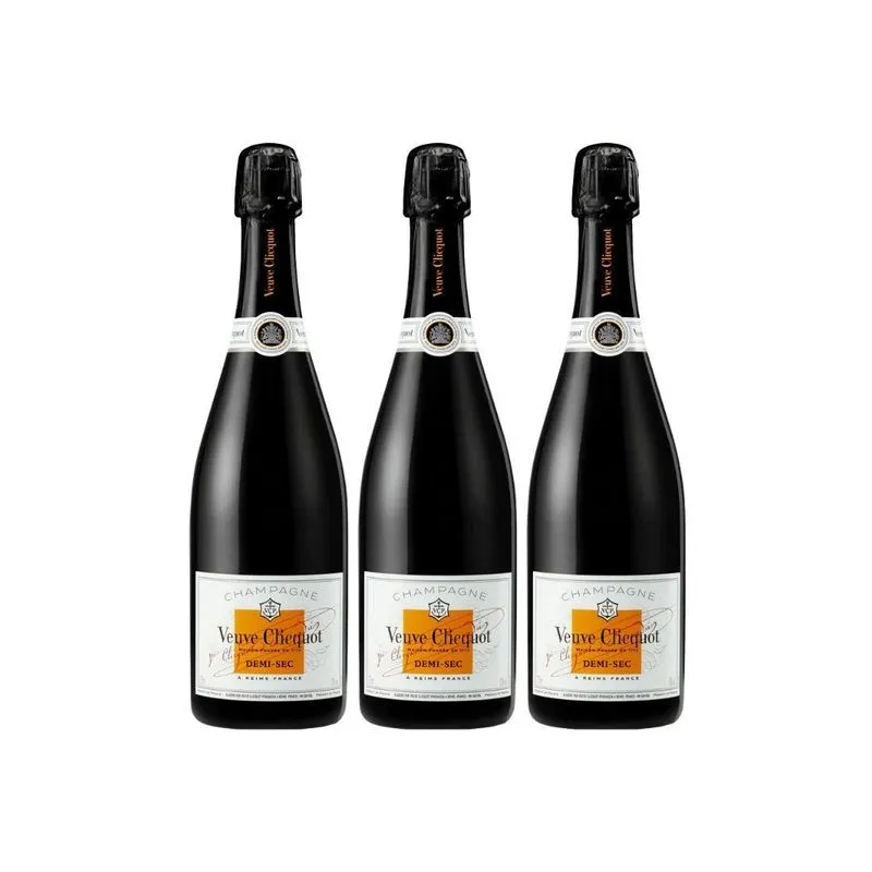 Veuve Clicquot Demi-sec 750 Ml C/cartucho Kit Com 03 Un