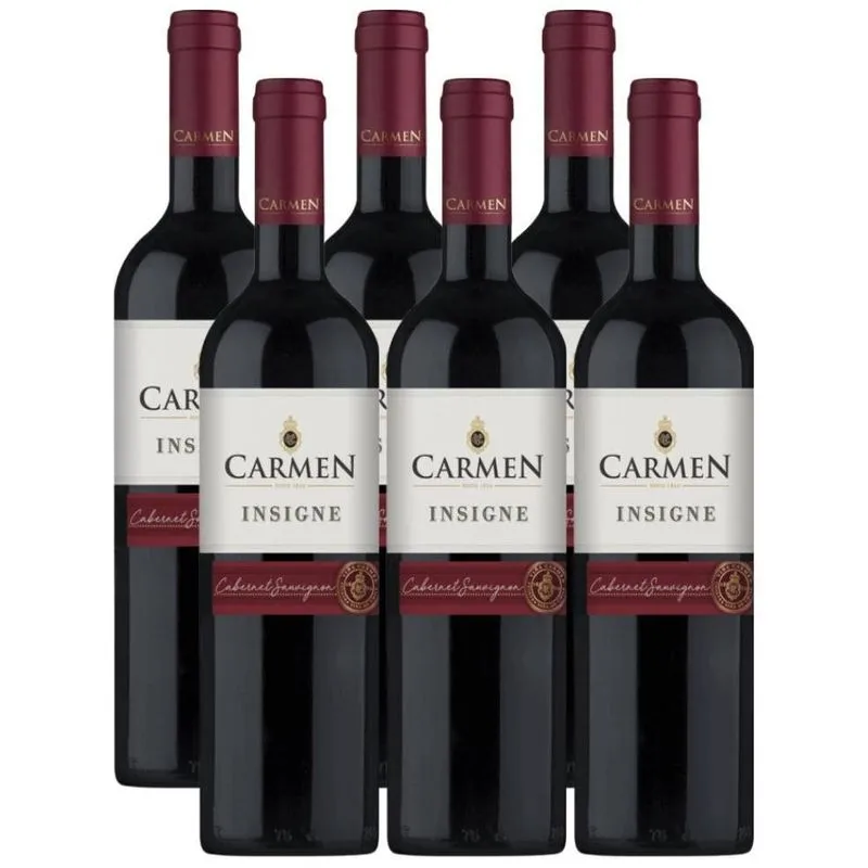 Vinho Carmen Insigne Cabernet Sauvignon 750ml Kit Com 06 Un