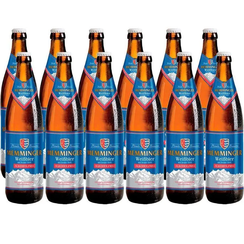 Combo Com 12 Gfs Cerveja Sem Álcool Memminger 500 Ml