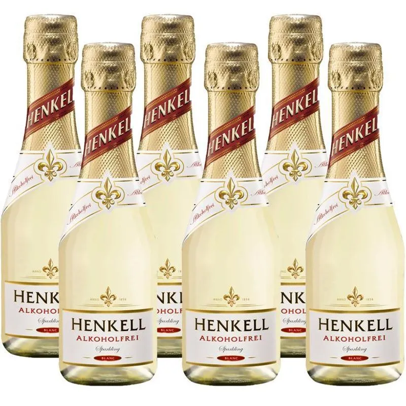 Combo 6 Garrafas Mini Espumante Sem Álcool Branco Henkell