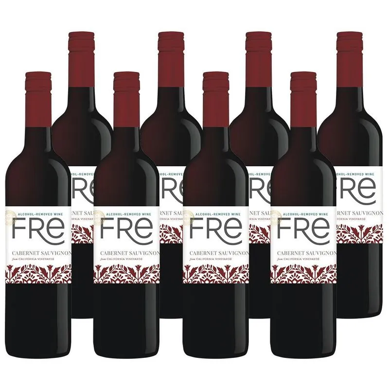 Combo 8 Garrafas Vinho Sem Álcool Fre Tinto Cabernet 750ml