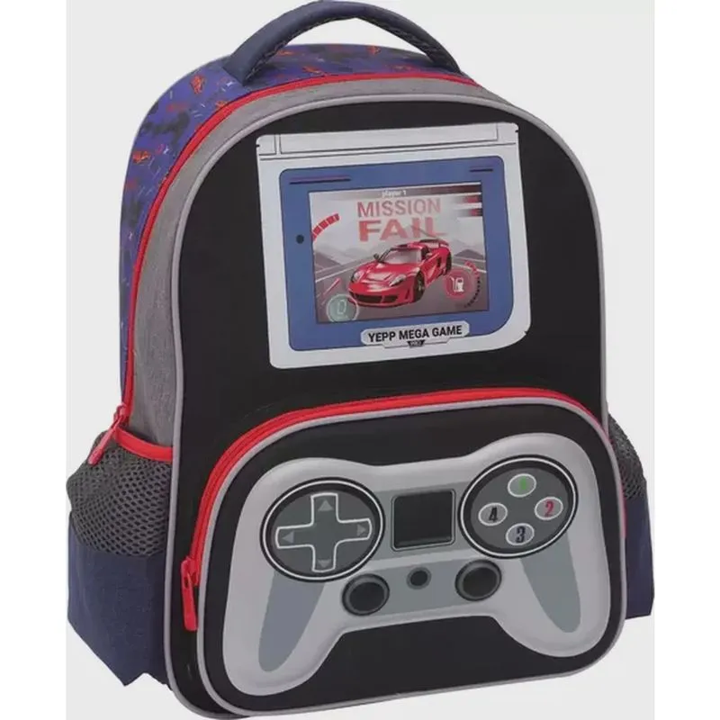 Mochila Infantil Escolar Bolsa de Costa Mega Game Yepp - 6320