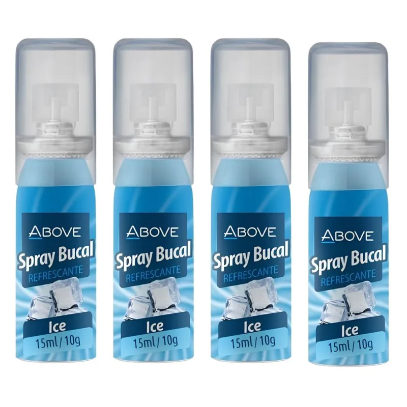 Kit 4 Spray Bucal Above Ice 15ml - Antisséptico