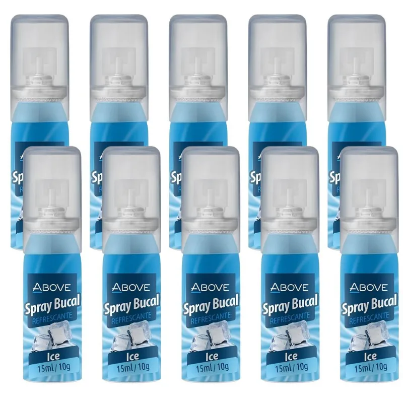 Kit 10 Spray Bucal Above Ice 15ml - Antisséptico