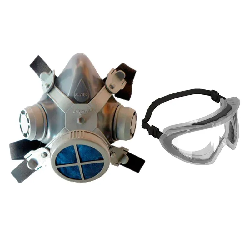 Kit Máscara Pó / Poeira / Nev. Mastt Com Óculos De Segurança