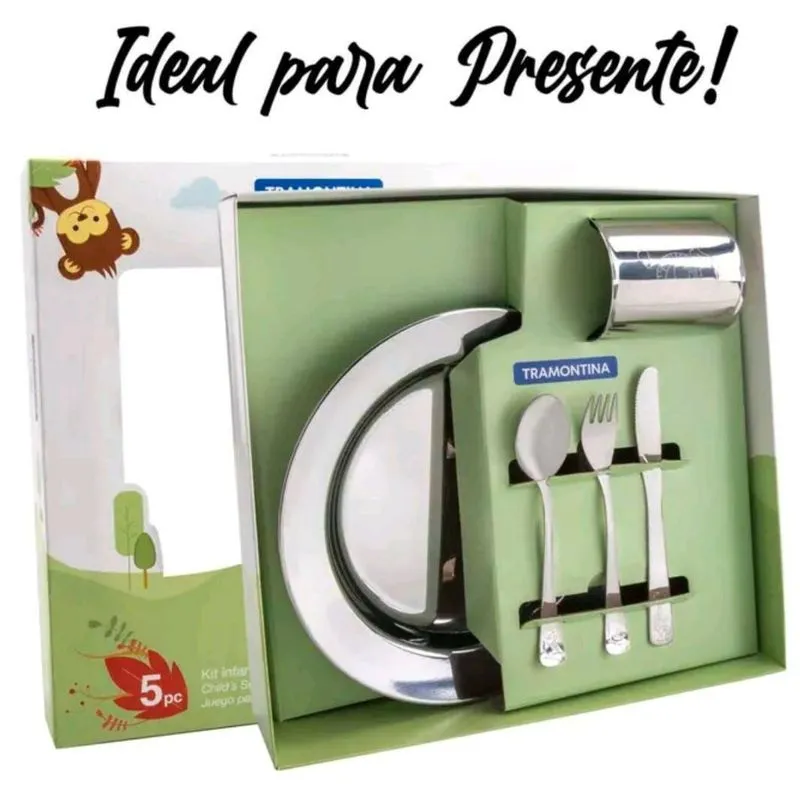 Kit Infantil Aço Inox Baby 5 Peças Tramontina