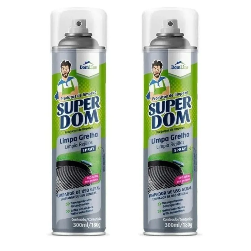 Kit 2 Spray Limpa Grelha Domline Desincrusta Gordura 300ml