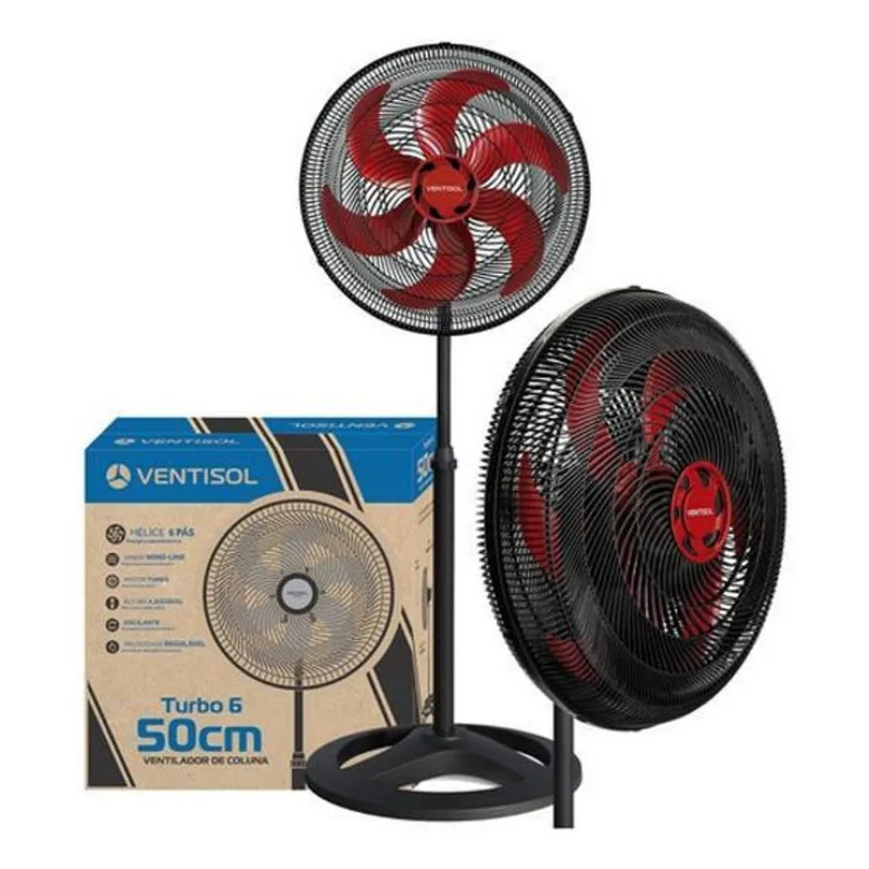 Ventilador De Coluna Ventisol Resid. 50Cm 220V Verm