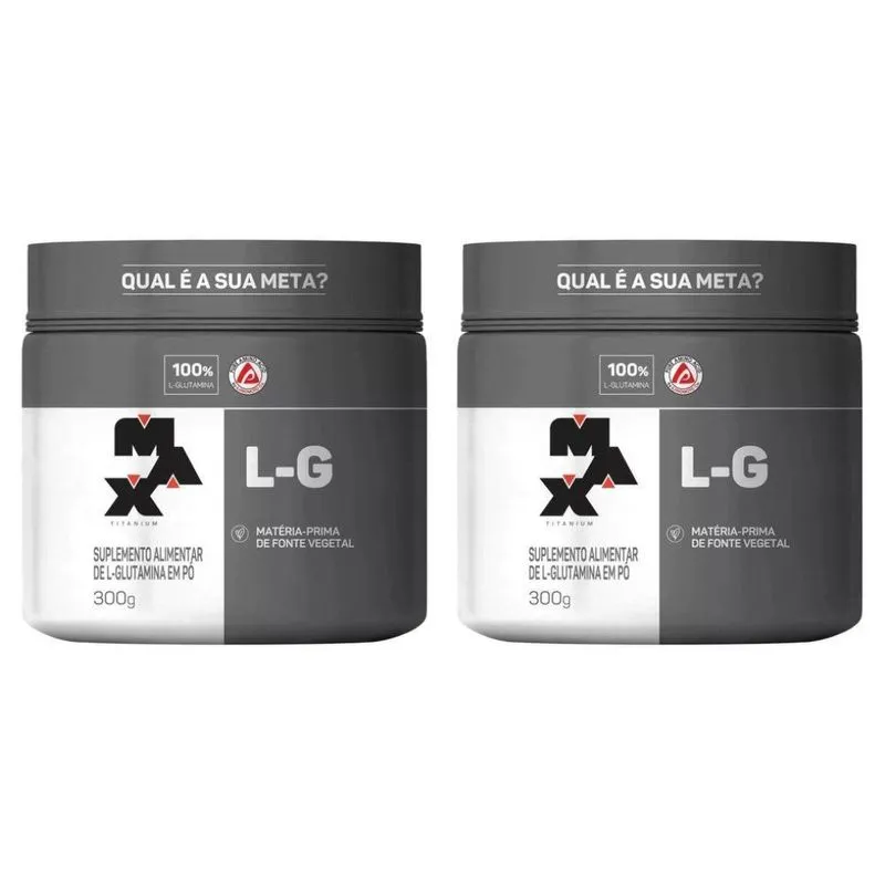 Kit 2x L-g Glutamina (300g) Max Titanium