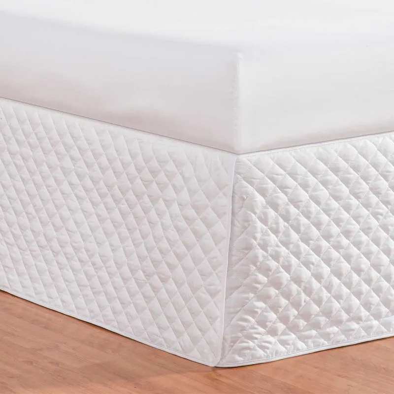 Saia para cama box matelada solteiro branca - PT
