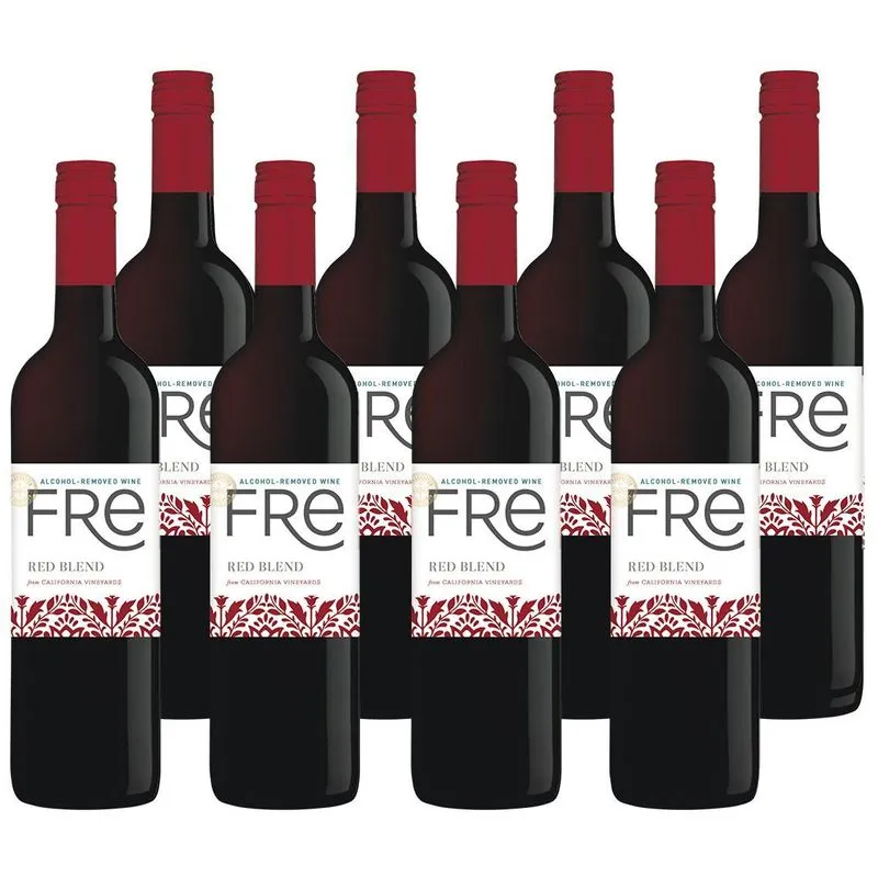 Combo 8 Garrafas Vinho Sem Álcool Fre Tinto Red Blend 750 Ml