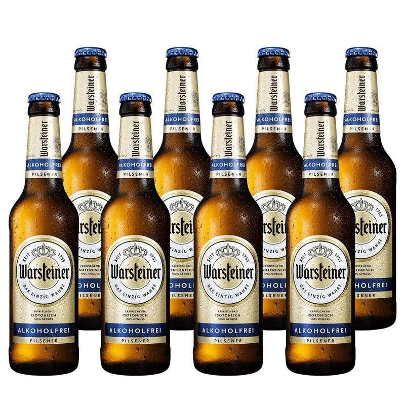 Combo Com 8 Gfs Cerveja Sem Álcool Warsteiner 330 Ml
