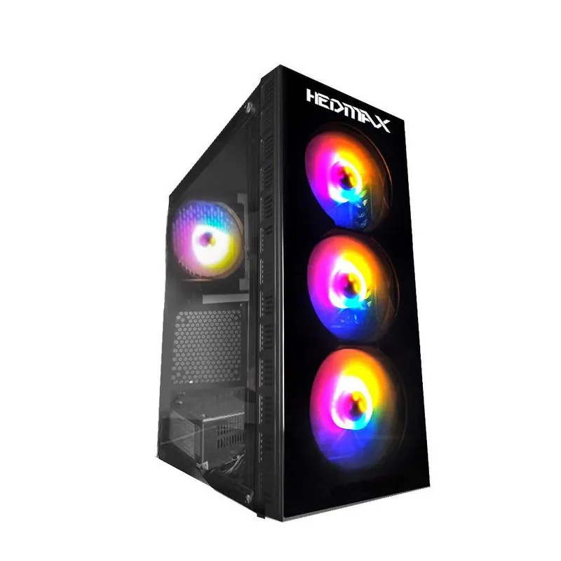 Gabinete Gamer Hedmax 5512 Lateral Vidro Com Fan Rgb