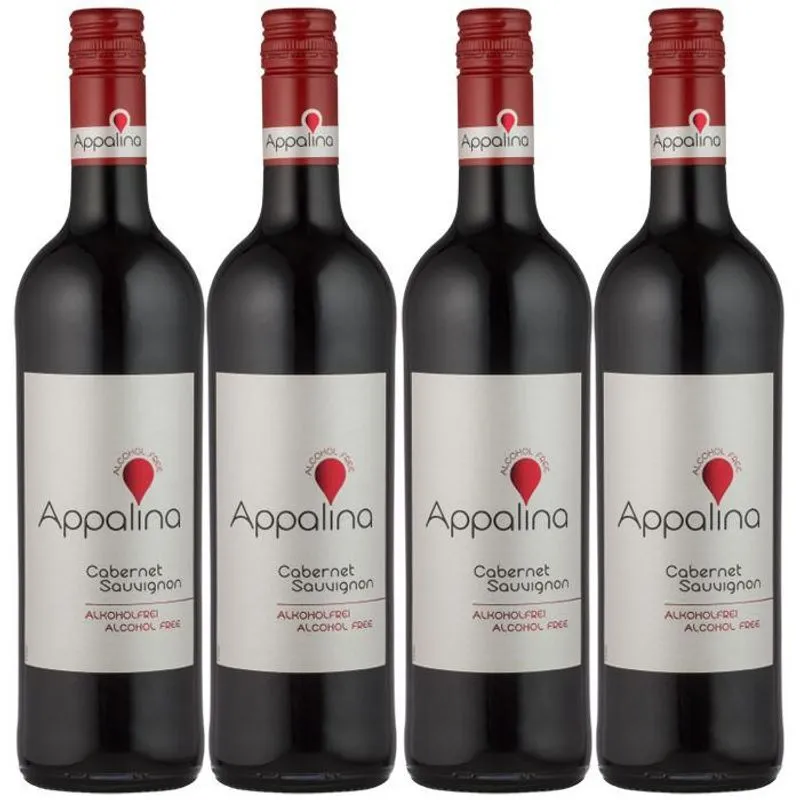 Combo 4 Vinho Sem Álcool Tinto Cabernet Appalina - 750 Ml