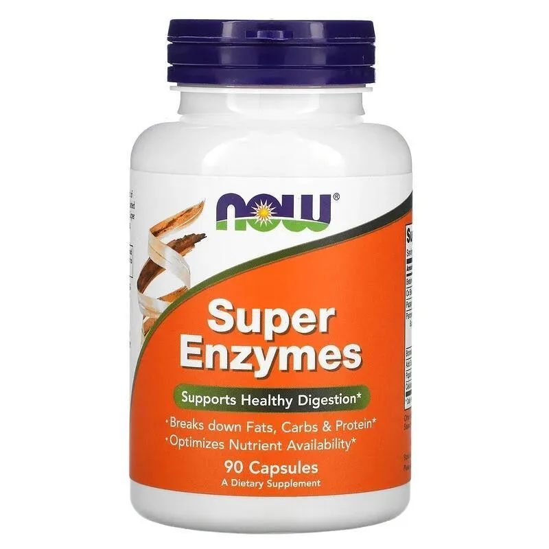 Super Enzymes 90 Caps - Enzimas Digestivas - Now Foods