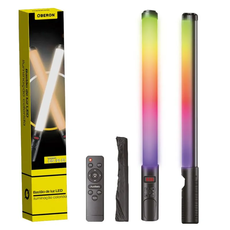 Bastão De Led Fotografia Colorido Rgb Light Stick Portátil