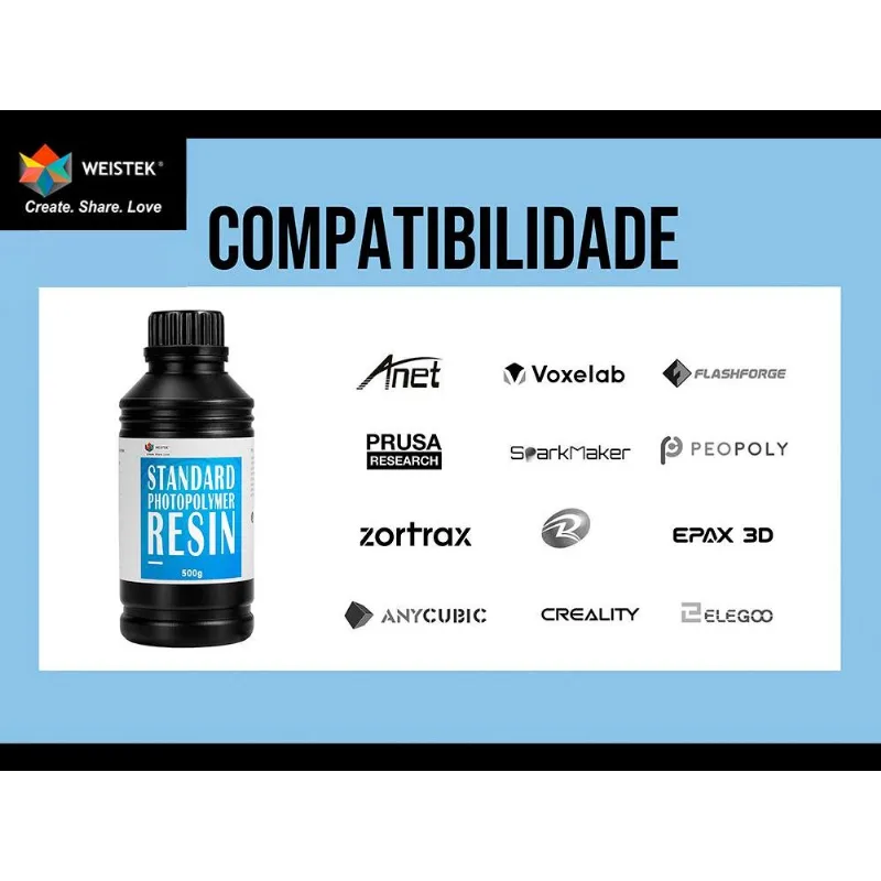 Resina 3D STANDARD AZUL