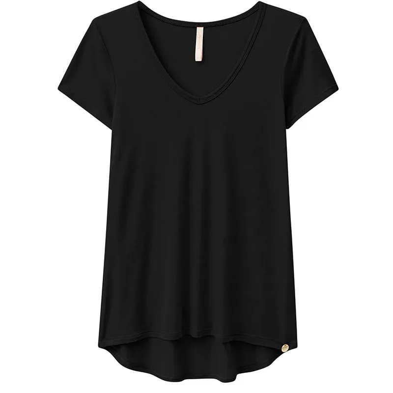 Blusa Adulto Feminina Básica P/GG - 00237-PRETO REATIVO-G