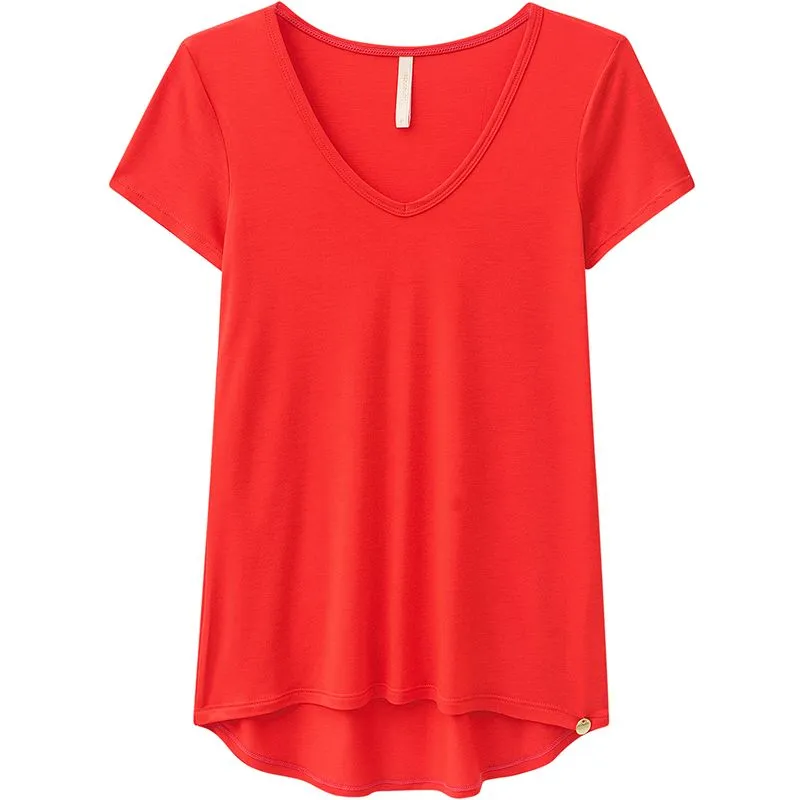 Blusa Adulto Feminina Básica P/GG - 00237-VERMELHO-M