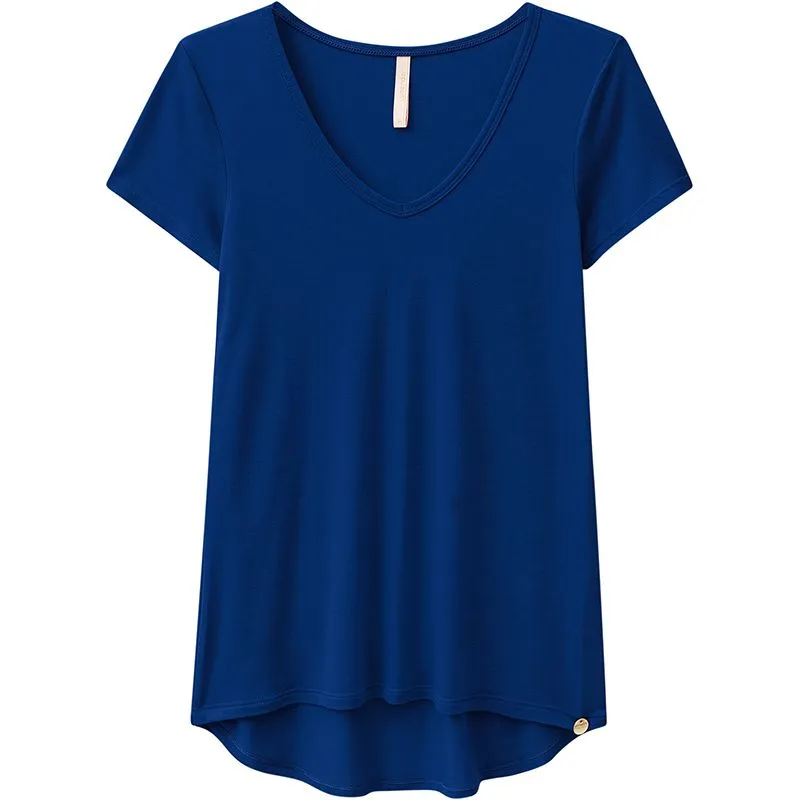 Blusa Adulto Feminina Básica P/GG - 00237-MARINHO-G