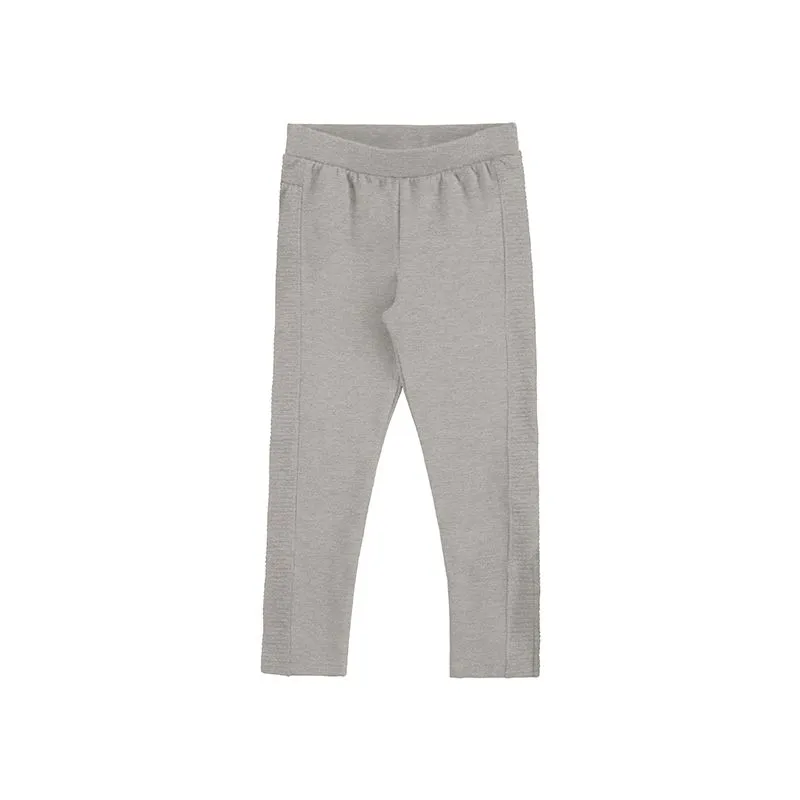 Calça Infantil Menina Com Detalhe na lateral 1/3 - 67472-MESCLA MEDIO-1