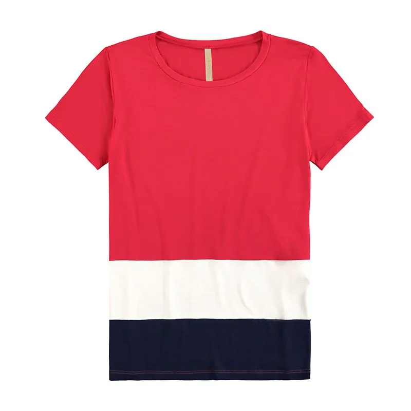 Blusa Adulto Feminina Com Estampa Tricolor PP/GG - 36101-SALMAO-P