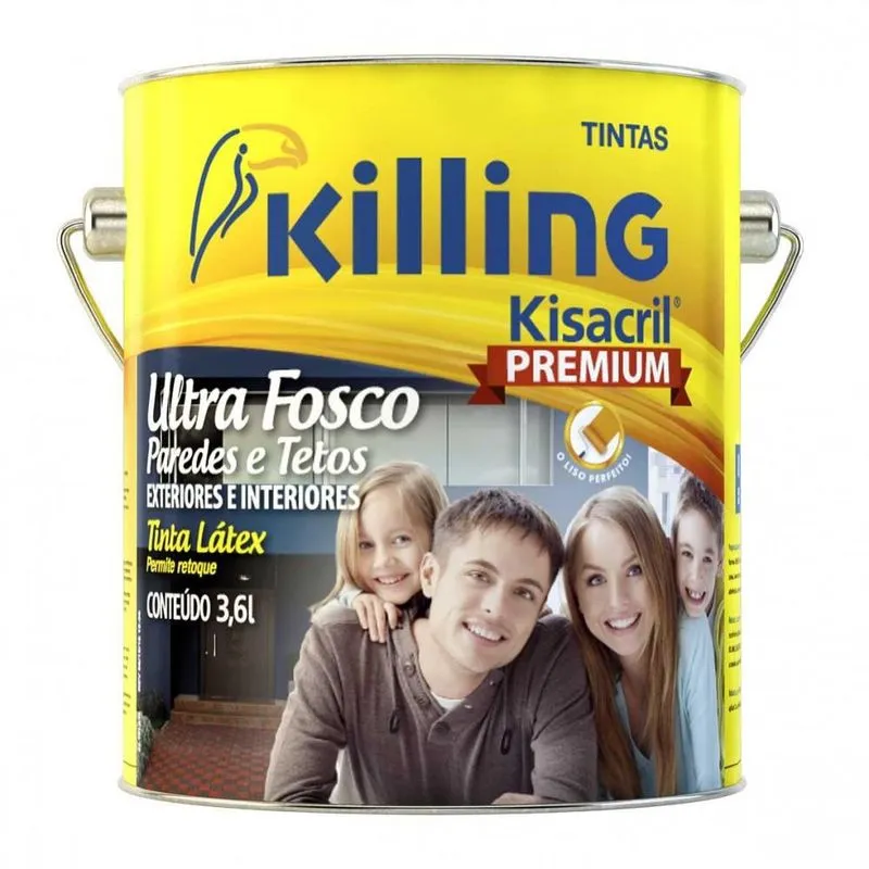 Tinta Latex Kisacril Ultra Fosco Premium 18.0lt Branco