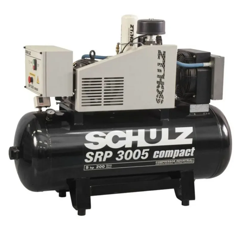 Compressor Parafuso Schulz 5hp Srp 3005 Compact 183 L - 9 Bar - 220v