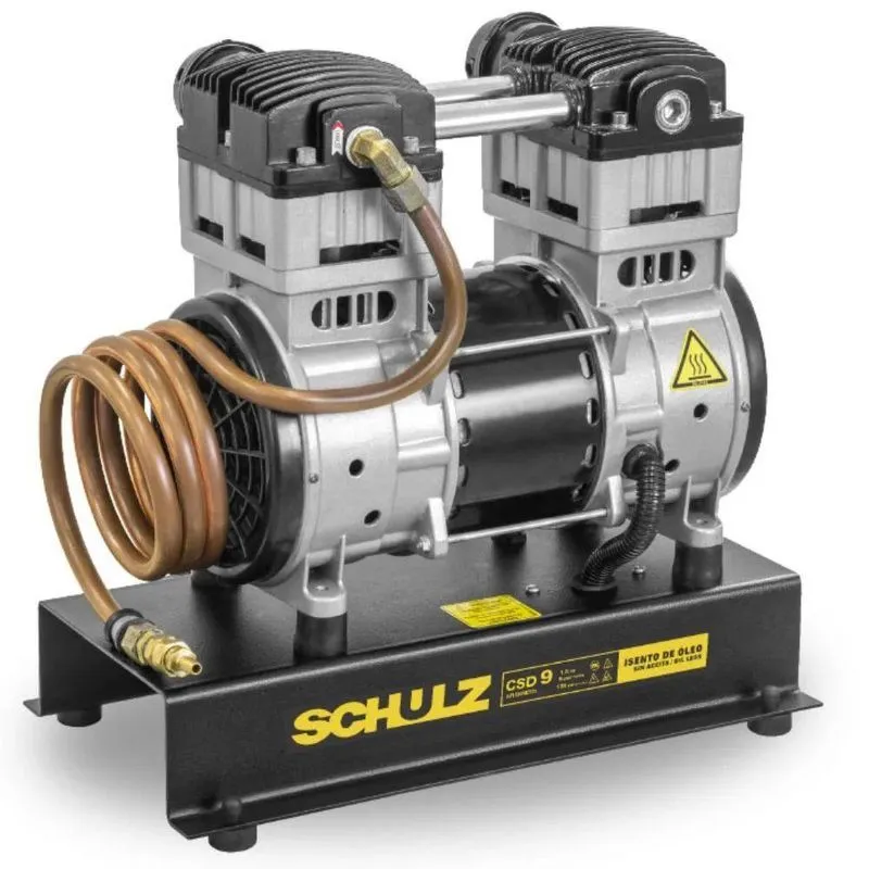 Compressor De Ar Schulz 1,5cv 120psi Isento De Óleo 4p
