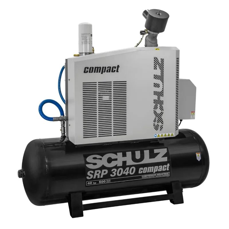 Compressor Parafuso Schulz Srp 3040 Compact 500 Litros 40hp - 9 Bar - 220v