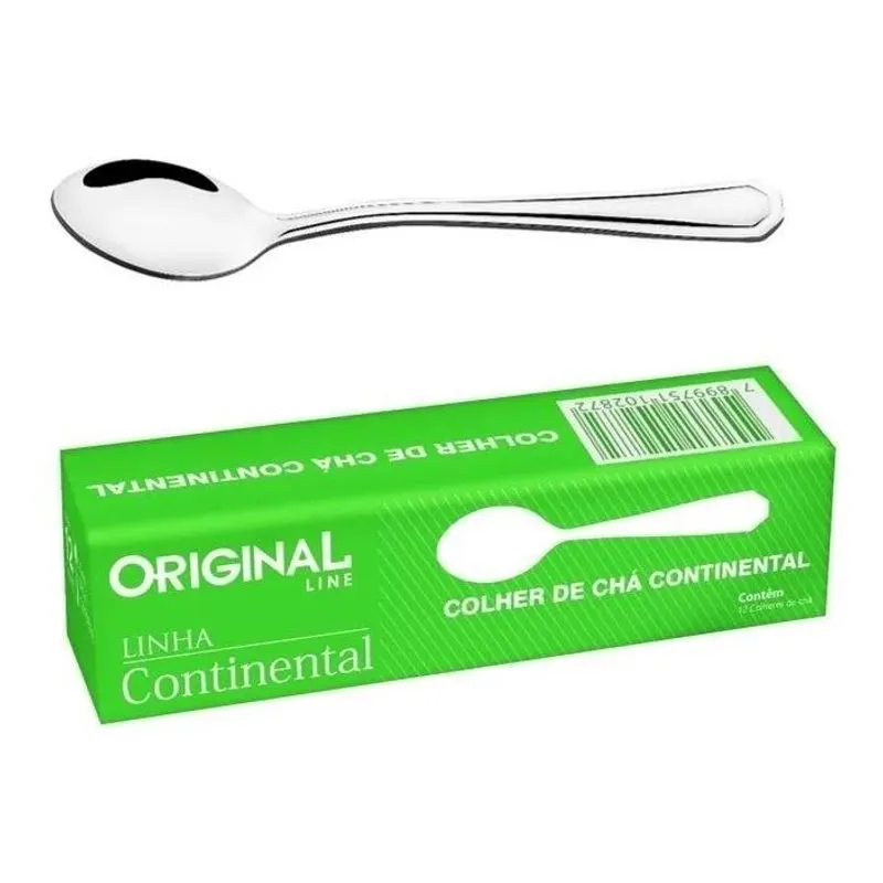 Jogo Inox 12 Colher Chá Continental